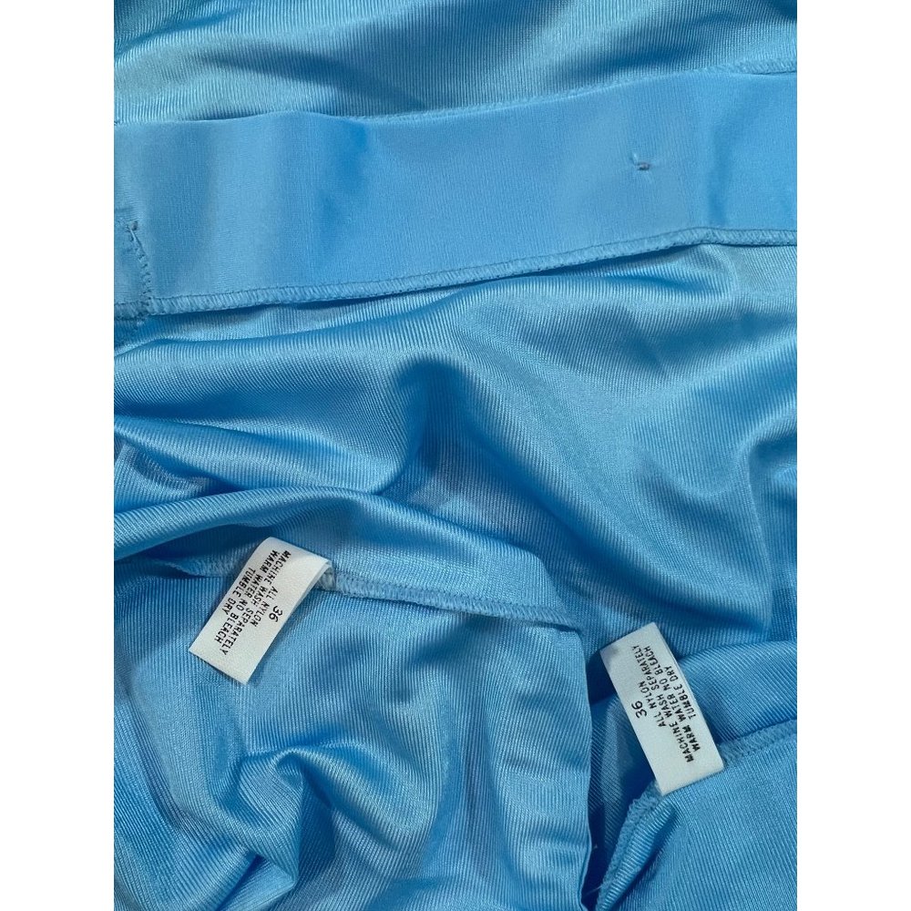 Vintage Shadowline Blue 4 pc Nylon Lace Peignoir Pajama Nightgown Set Size S - M - Picture 10 of 10